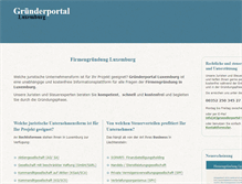 Tablet Screenshot of gruenderportal-luxemburg.com